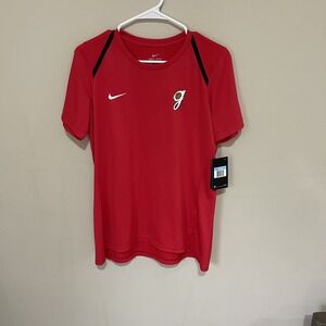Nike Dri Fit Red Soccer Jersey Athletic Top Women's Size Medium